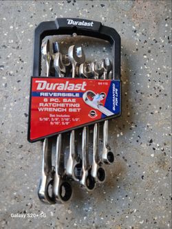 Duralast reversible 6pc sae ratcheting wrench set