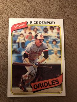 Topps 1980 Rick Dempsey Autographed card #91