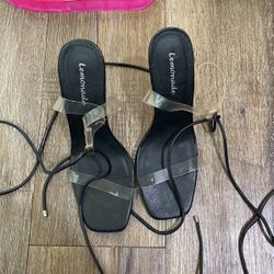 Black Strapy Heels 