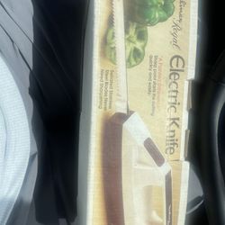 Vintage Moulinex Regal Electric Knife Model 382 Works Retro Ivory Brown