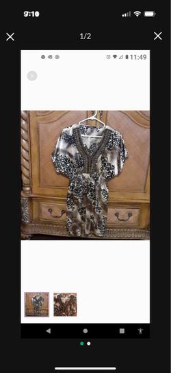 Animal print top, Could Be Worn As A dress. Size L. By Calessa