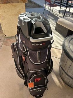 Used Founders Club 3rd Generation Club Lock Organizer Golf Cart Bag with 14 Way Anti Rattle Divider Top