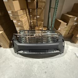 For 2021 2022 2023 Chevy Tahoe Complete Front Bumper Assembly Kit With Grilles Moldings Lights