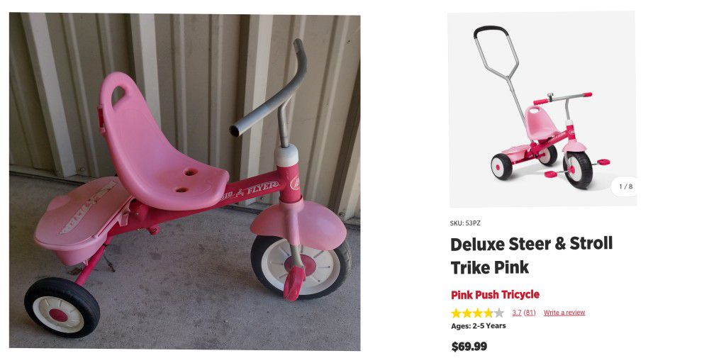 Radio Flyer Pink Toddler Trike 