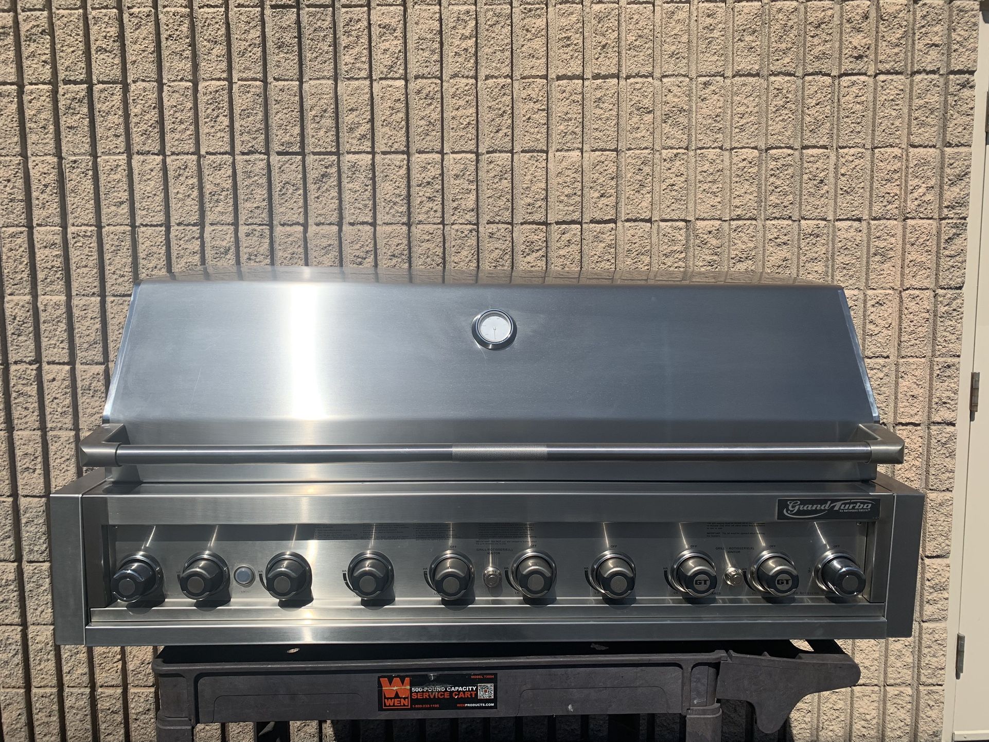 Barbecue Galore 56” Grand Turbo 10 Knob Natural Gas Barbecue Grill