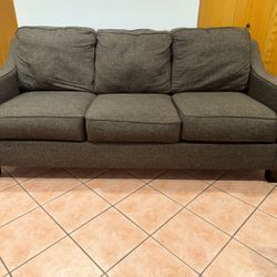 Dark Gray Fabric 3-Seater Couch