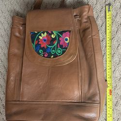 Backpack Purse Brown Leather Available 