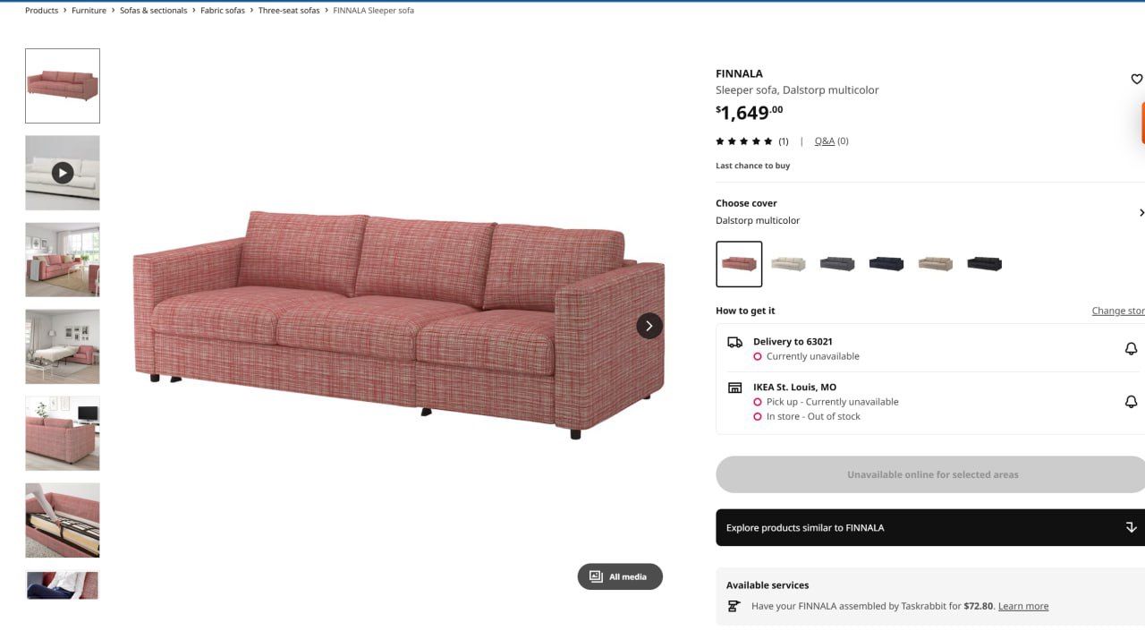 IKEA Sleeper Sofa – Great Condition!
