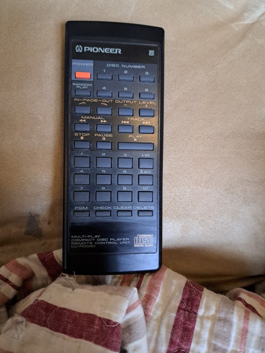 Pioneer Disc Player Remote