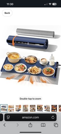 Extra Large Food Warming Mat with Heat-Resistant Pad, 36X15 Inch, 6 Temperature & 6 Timer Settings, Child Lock Safety, Fits More Dishes for Family Din