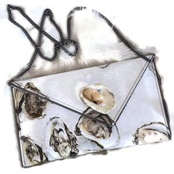 NWT Kent Stetson Oyster Clutch Purse