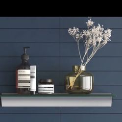 Aletheia 24” Glass Floating Shelves (2) By Wade Logan