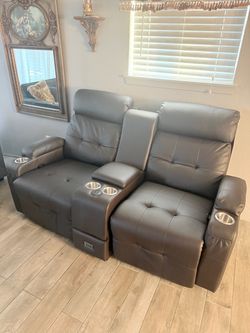 Brown recliner couch massager asking $300