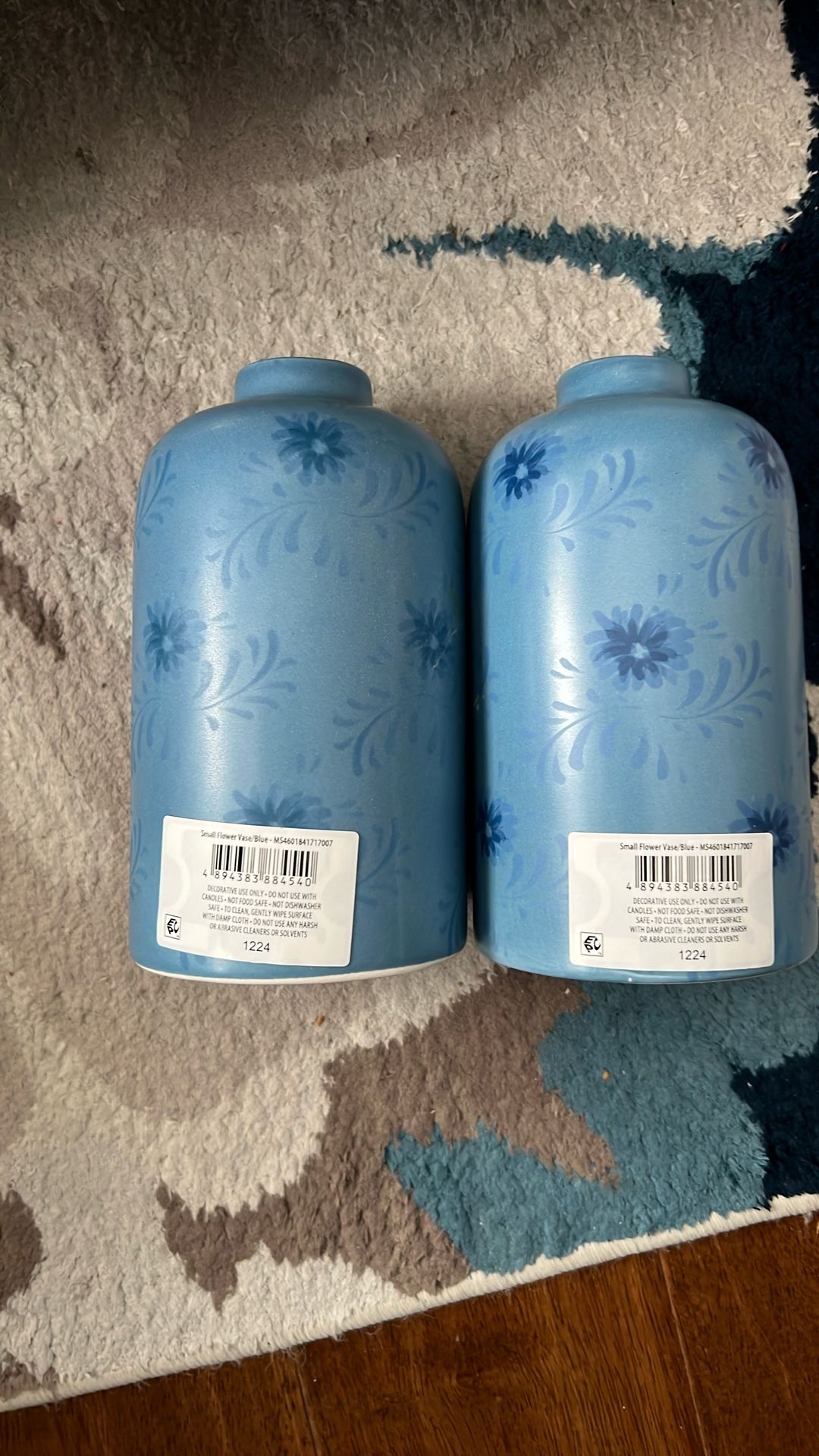 Small Flower Vase Hand Printed, $5 Each