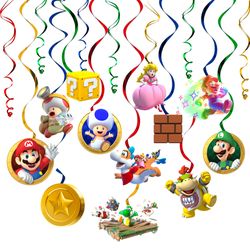 Mario Birthday Decorations Spiral（MLA-022）