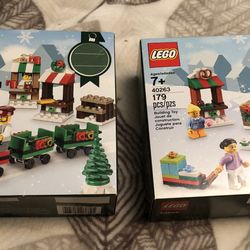 LEGO Christmas Train Ride and Town Square 40262/40263 New