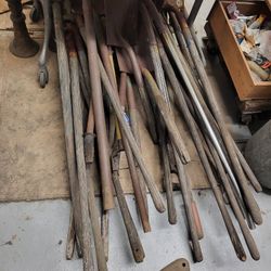 Antique Shovels Tool Yard Art Tools Classic Vintage Wood Metal