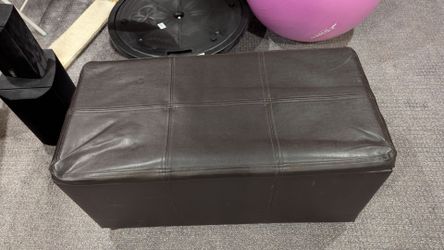 Free Leather footstool bench with storage