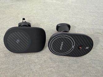 PITAKA MagSafe car vent mounts — Qi2 wireless charging + magnetic (set of 2)