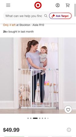 White Metal Baby Safety Gate
