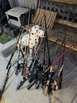 FISHING POLES STARTING AT 5 DLS AND UP TO $10
