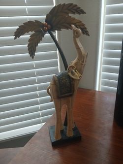 Golden Elephant Figurine Decor