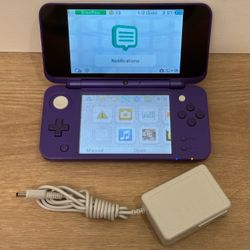 Purple & Silver Nintendo 2DS XL - Tested & Working