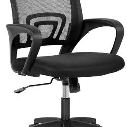 Home Office Chair Ergonomic Desk Chair Mid-Back Mesh Computer Chair Lumbar Support Comfortable Executive Adjustable Rolling Swivel Task Chair with Arm