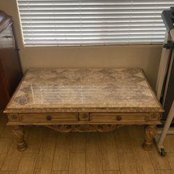 Brand New Marble Coffee Table With Drawers