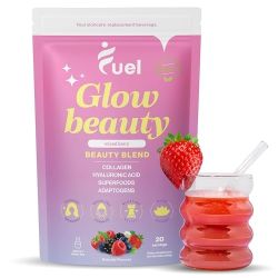$40 Glow Beauty Collagen for Women |Hyaluronic Acid, Vitamin C, Lion's Mane, Biotin & More |Promotes Skin, Hair & Nail Health |Collagen Peptides Powde