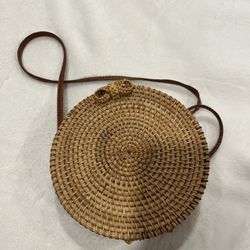 Rattan Crossbody Bag