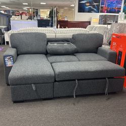 Crazy Deal🚨Beautiful Grey Pull Out Sectional On Sale $599
