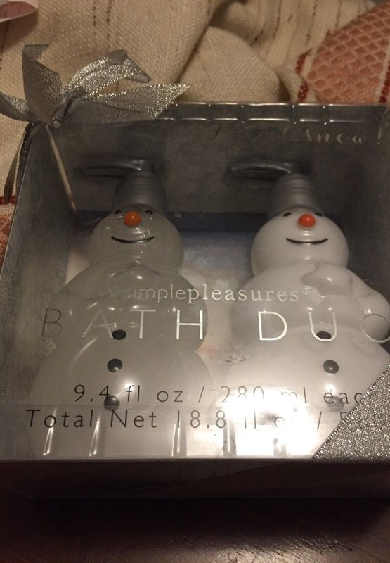 Snowman bath set soap and lotion