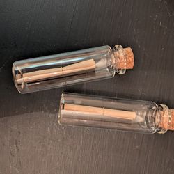 NEW (54) "MAKE A WISH" party favors; 3" Bottles, Cork & paper w ring; 54  sets