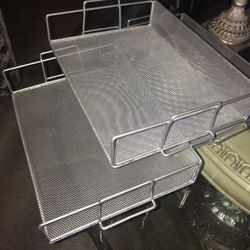 3 Metal Trays Organization 