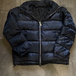 Men’s Navy Blue Dior Oblique Puffer Jacket 