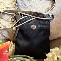  Vintage, Authentic  Black Coach Crossbody. 