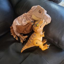 Dinosaur Set $40; Jurassic World Puppet And Primal Watch Dinosaur