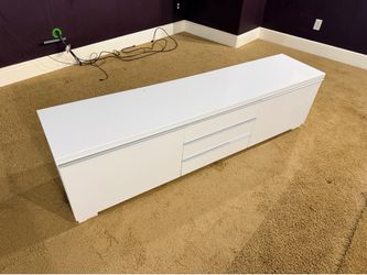 Flawless White IKEA TV Console 71”L x 19”H x 16”D $200