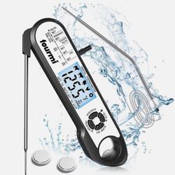 Digital Meat Thermometers Dual Probe Instant Read Thermometer w/ Alarm For BBQ