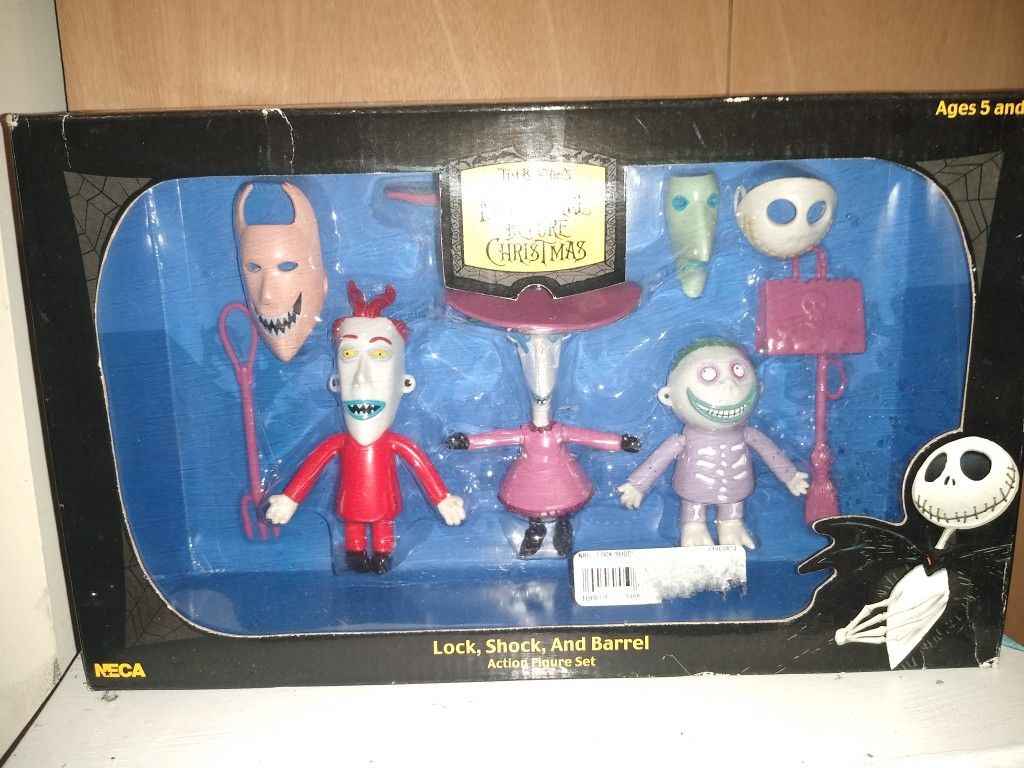 2004 NECA Nightmare Before Christmas bendable figures