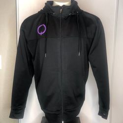 Black Zip Up With Detachable Hood