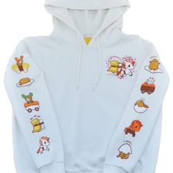 RARE Tokidoki X Gudetama Sushi Unicorno Crop Hoodie Sweatshirt Women L Size LARGE 