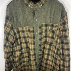 New Men Plaid Fleece Lined Outerwear Jacket Flannel Checker Shirt Snap Button XL