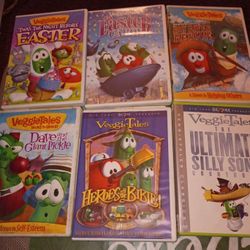 6- Veggie Tail DVDs, 1 -Joseph, & The Prince Of Egypt