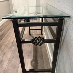 Iron/Glass Console Table and Mirror