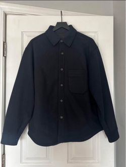 Uniqlo Navy Blue Wool Coat
