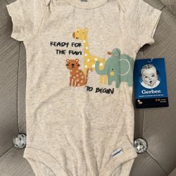 Brand New With Tags Gerber Baby Cute Organic Cotton Onesie