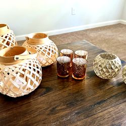 Rustic Lanterns & Votive Candle Holders – Wedding or Home Decor