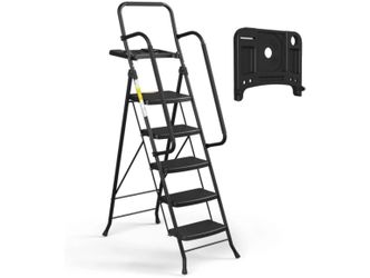 Tall Step Stool with handrails